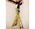 Werner Abru 717 Series Fibreglass Platform Stepladder Trade 3 Tread 7170318